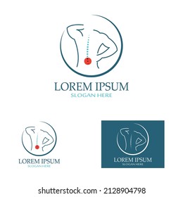 Spinal diagnostics, spine care and spine health.With modern vector icon design concept
