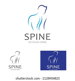 Spinal diagnostics, spine care and spine health.With modern vector icon design concept