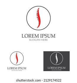 Spinal diagnostics, spine care and spine health.With modern vector icon design concept