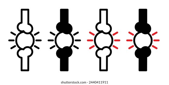 Spinal Health and Herniated Disc Icons. Vertebral Column and Back Disorder Symbols