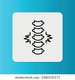 Spinal Injury icon.  Editable stroke. Vector illustration.