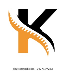 Spinal Logo combine with letter K vector template
