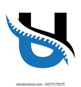 Spinal Logo combine with letter U vector template