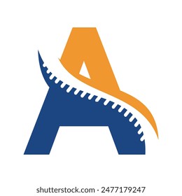 Spinal Logo combine with letter A vector template