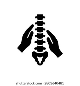 Spinal Manipulation Chiropractic Care Icon Isolated On White Background