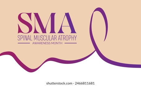 Spinal Muscular Atrophy Awareness Month is observed every year on August.banner design template Vector illustration background design.