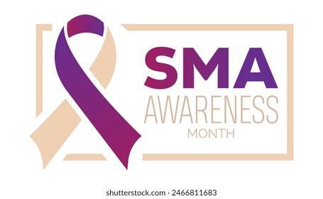 Spinal Muscular Atrophy Awareness Month is observed every year on August.banner design template Vector illustration background design.