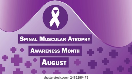 Spinal Muscular Atrophy Awareness Month vector banner design. Happy Spinal Muscular Atrophy Awareness Month modern minimal graphic poster illustration.