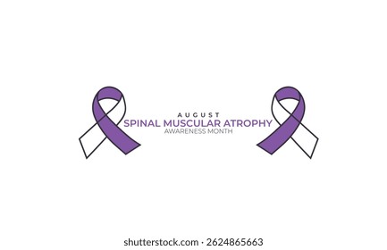 Mês de Conscientização da Atrofia Muscular Espinhal. fundo, faixa, cartão, cartaz, modelo. Ilustração vetorial.