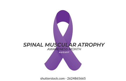 Mês de Conscientização da Atrofia Muscular Espinhal. fundo, faixa, cartão, cartaz, modelo. Ilustração vetorial.