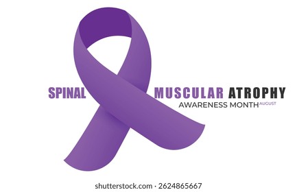 Mês de Conscientização da Atrofia Muscular Espinhal. fundo, faixa, cartão, cartaz, modelo. Ilustração vetorial.