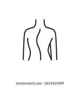 Spinal scoliosis icon. Simple scoliosis icon for social media, app, and web design. Vector illustration.
