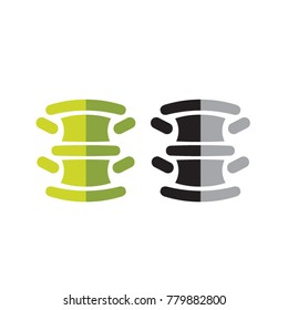 spinal segment vector icon or logo