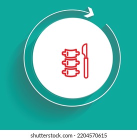 Spinal Surgery Treatment Recovery Plan Icon Vector Design