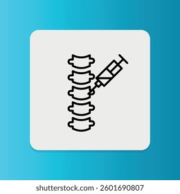 Spinal Tap icon. Editable stroke. Vector illustration	
