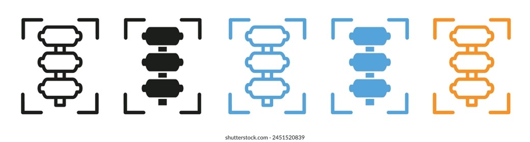 Spinal X-Ray Imaging Icon for Detecting Back Pain and Skeletal Issues