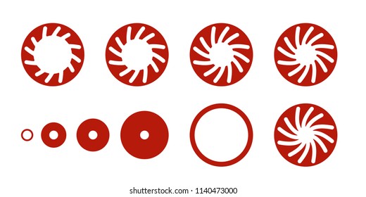 Spindle Sander Replacement Table Inserts set. Clipart image isolated on white background