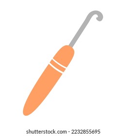 spindle for yarn, Tool for knitting and sewing flat vector illustration. Accessories for needlework isolated on white background