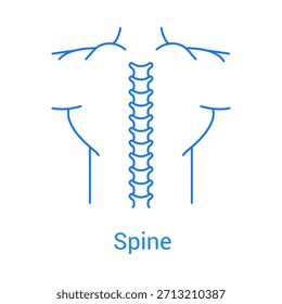 Icono de anatomía de la columna vertebral Vector

Símbolo de esquema de estructura de columna humana