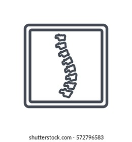 spine back x-ray bone line icon