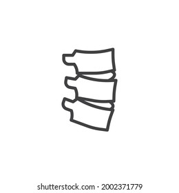 Spine backbone line icon. linear style sign for mobile concept and web design. Human spine outline vector icon. Symbol, logo illustration. Vector graphics