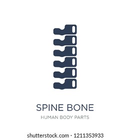 Spine Bone icon. Trendy flat vector Spine Bone icon on white background from Human Body Parts collection, vector illustration can be use for web and mobile, eps10