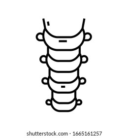 Spine bones line icon, concept sign, outline vector illustration, linear symbol.