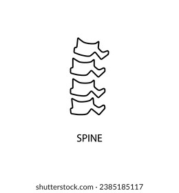 Spine bones and structure concept line icon. Simple element illustration.Spine bones and structure concept outline symbol design.