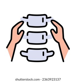 Spine bones and structure outline vector icon. Medicine and anatomy. Anatomical structure of man. Symbol, element, sign, logo, emblem. Line design.