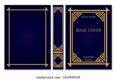 Spine Book Cover Design Template Retro Stock Vector (Royalty Free ...