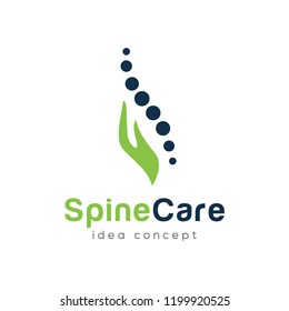 Spine Care, Chiropractic Concept Logo Design Template