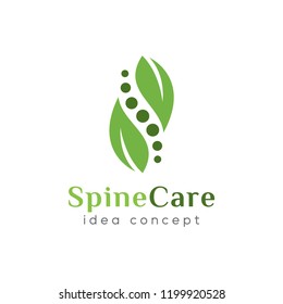 Spine Care, Chiropractic Concept Logo Design Template