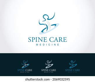 spine care logo creative clinic bone medical massage
