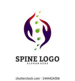 Spine Care logo design concept vector. Chiropractic logo template. Medical Spine Logo vector