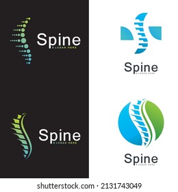 Spine care symbol logo template vector illustration design 