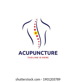 Spine Chinese Traditional Alternative Medicine, Human Acupuncture Logo Design