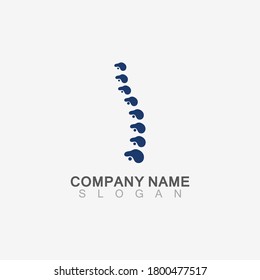 Spine chiropractic Care logo designs concept, Backbone Logo template