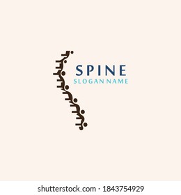 Spine chiropractic Care logo designs concept, Backbone Logo template