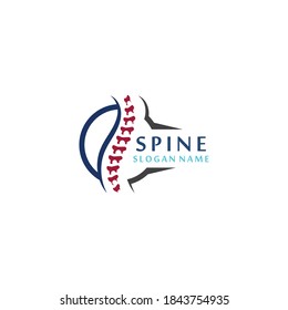 Spine chiropractic Care logo designs concept, Backbone Logo template