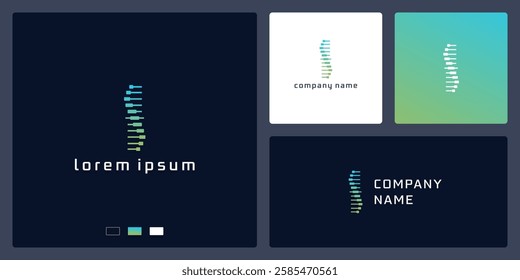 Spine chiropractic logo tech design