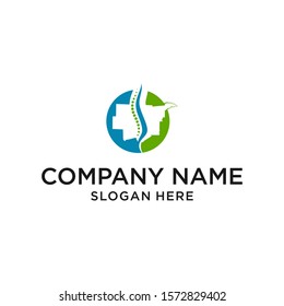 SPINE CHIROPRACTIC LOGO VECTOR GRAPHIC DESIGN