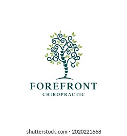 Spine Chiropractic Tree Life Logo Design Modern Logo Design