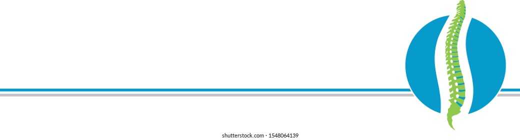 Spine and circles, orthopedics and massage background