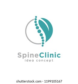 Spine Clinic Concept Logo Design Template
