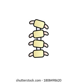 Spine color gradient vector icon