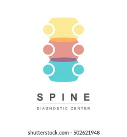 Spine Diagnostic Center Logo . Spine Symbol . Vector Illustration 