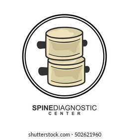 Spine Diagnostic Center Logo . Spine Symbol . Vector Illustration 