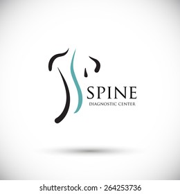 Spine diagnostic center. Vector logo