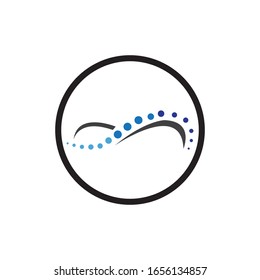 Spine diagnostics icon and symbol design