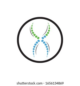 Spine diagnostics icon and symbol design